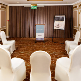 The Kirkton Suite at Mercure Livingston Hotel, set up for a meeting