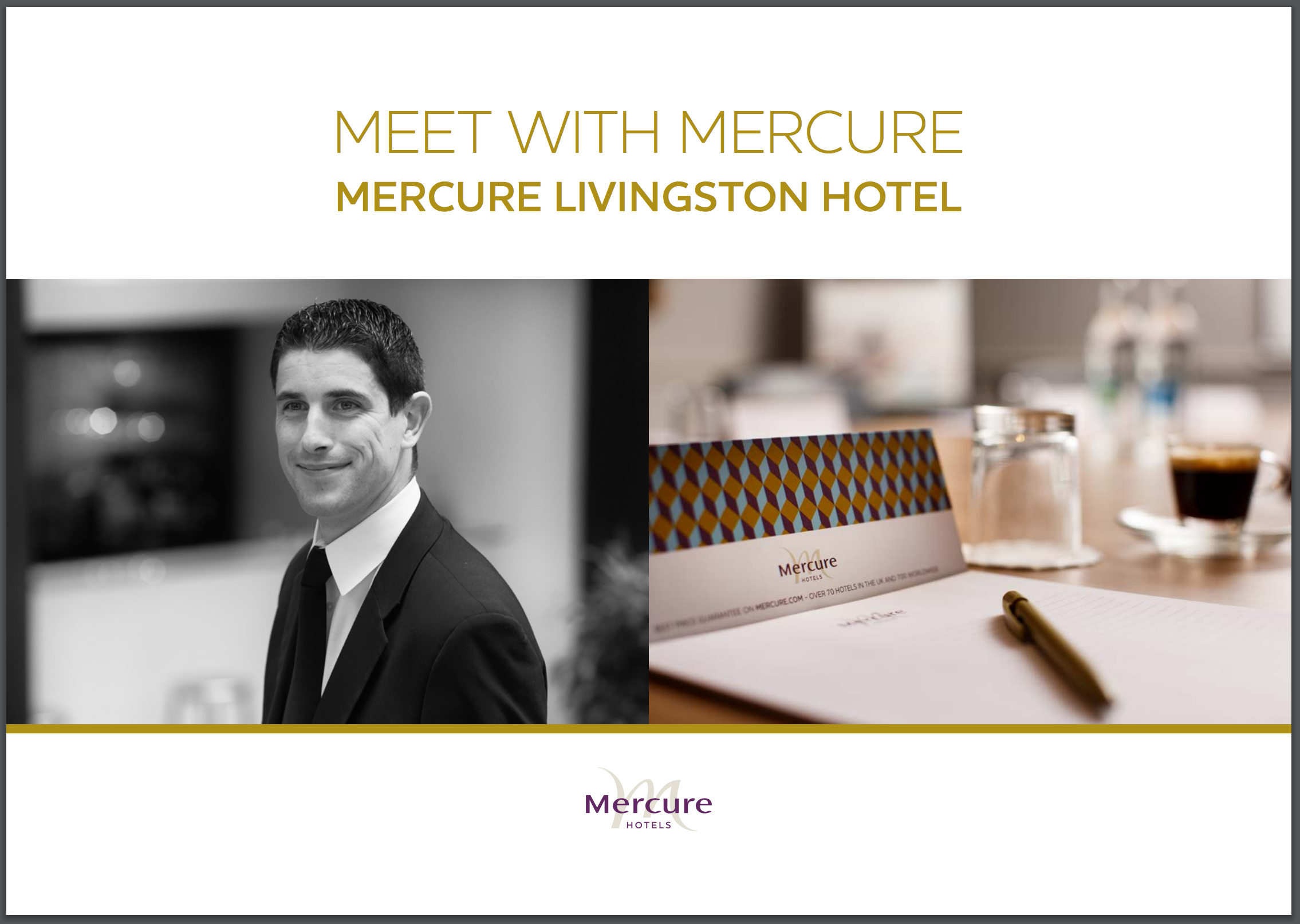 Mercure Livingston Hotel – Meetings Brochure Cover