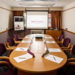 The Summit Syndicate Room at Mercure Livingston Hotel, set up for a meeting
